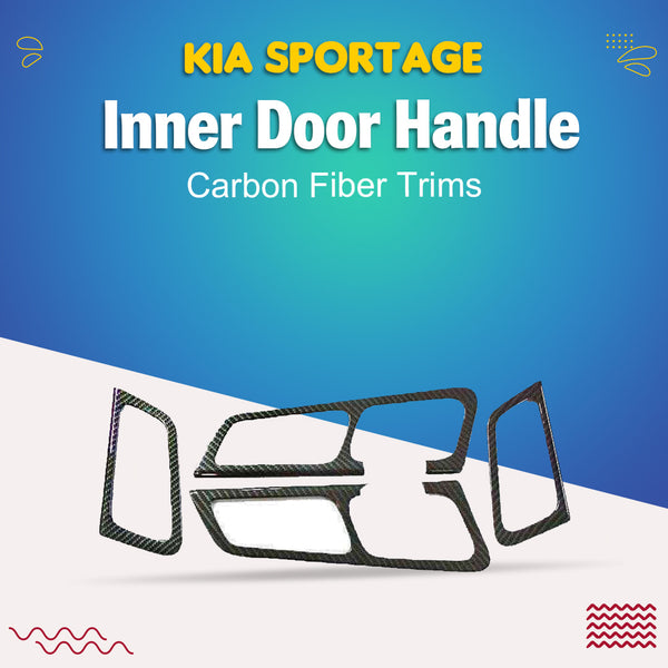 KIA Sportage Inner Door Handle Carbon Fiber Trims - Model 2019 -2021