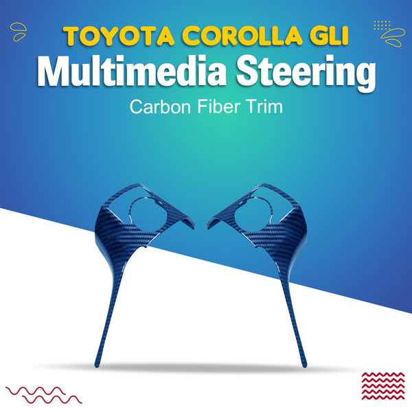 Toyota Corolla GLI Multimedia Steering Carbon Fiber Trim - Model 2008-2012
