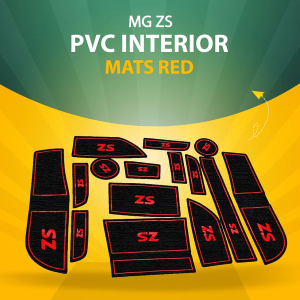 MG ZS PVC Interior Mats Red - 2021-2022