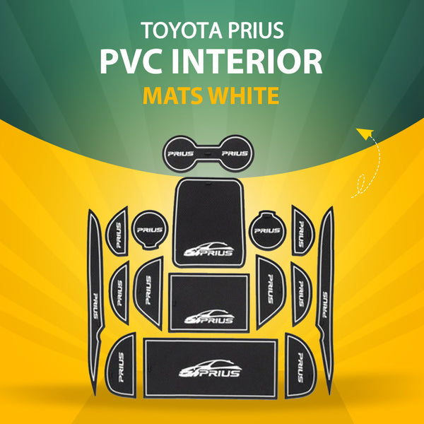 Toyota Prius PVC Interior Mats White - Model 2016-2018