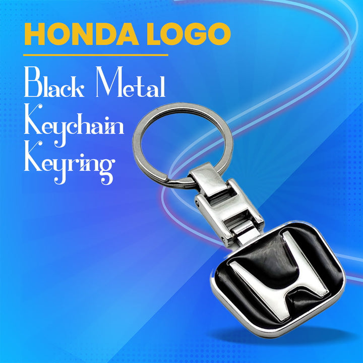 Honda Black Metal Keychain Keyring