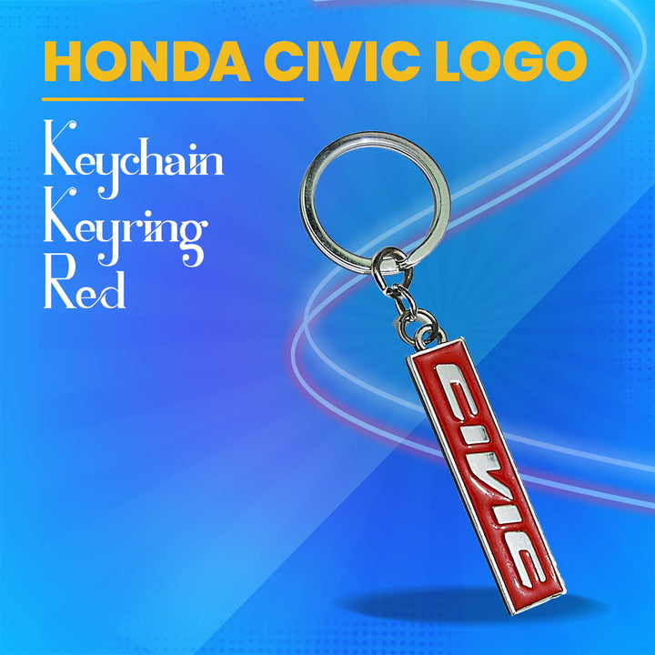 Honda Civic Keychain Keyring Red