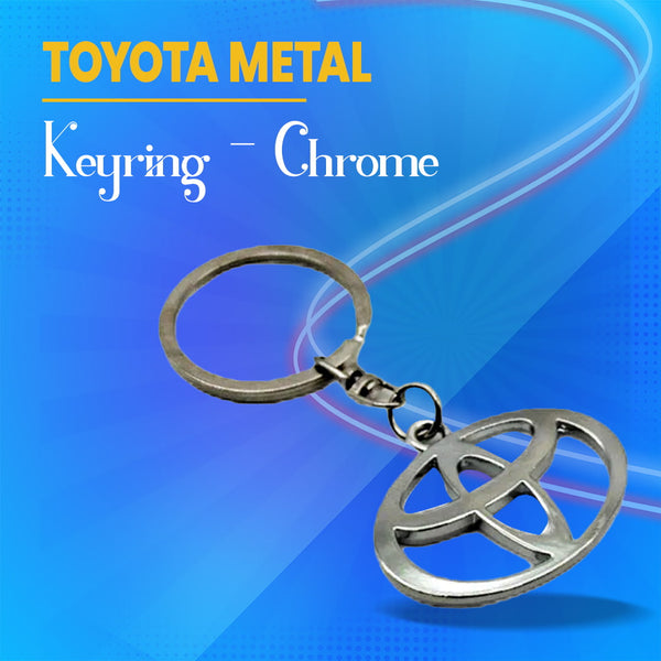 Toyota Metal Keychain Keyring - Chrome