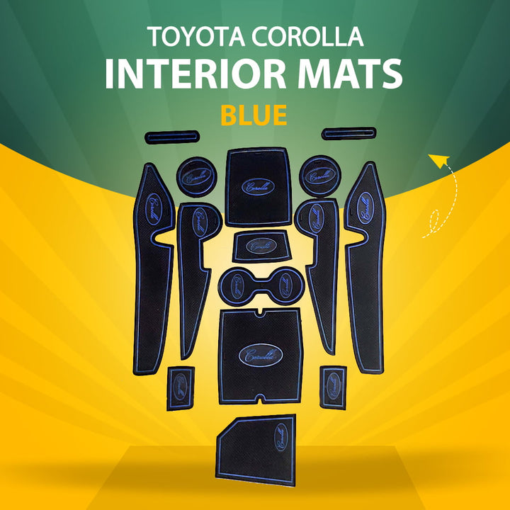 Toyota Corolla Interior Mats Blue - Model 2014-2021