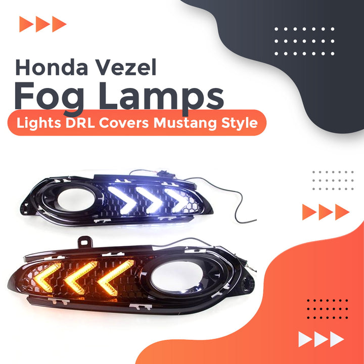Honda Vezel Fog Lamps Lights DRL Covers Mustang Style - Model 2013-2021