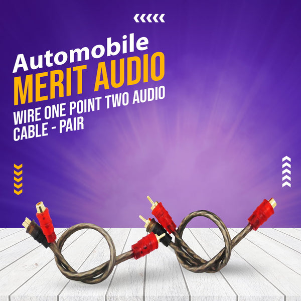 Automobile Merit Audio Wire One Point Two Audio Cable - Pair