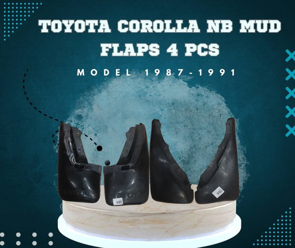 Toyota Corolla NB Mud Flaps 4 Pcs - Model 1987-1991