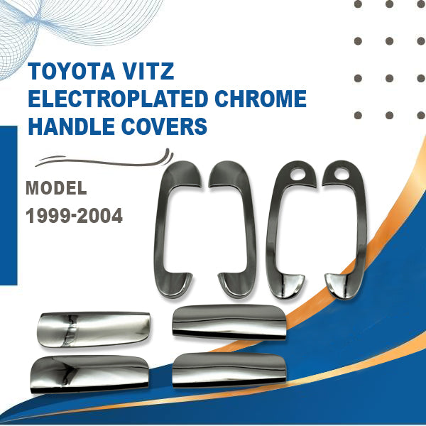 Toyota Vitz Electroplated Chrome Handle Covers - Model 1999-2004