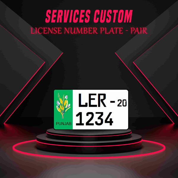 Services Custom License Number Plate - Pair