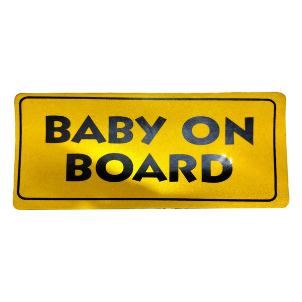 Baby On Board Warning Sticker Yellow