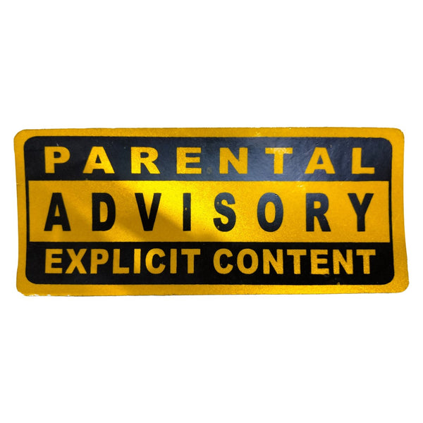Parental Advisory Explicit Content Warning Sticker Yellow