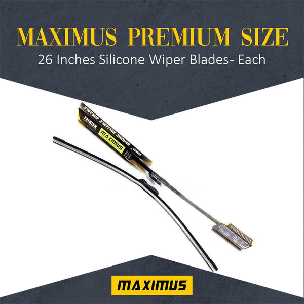 Maximus Premium Size 26 Inches Silicone Wiper Blades - Each