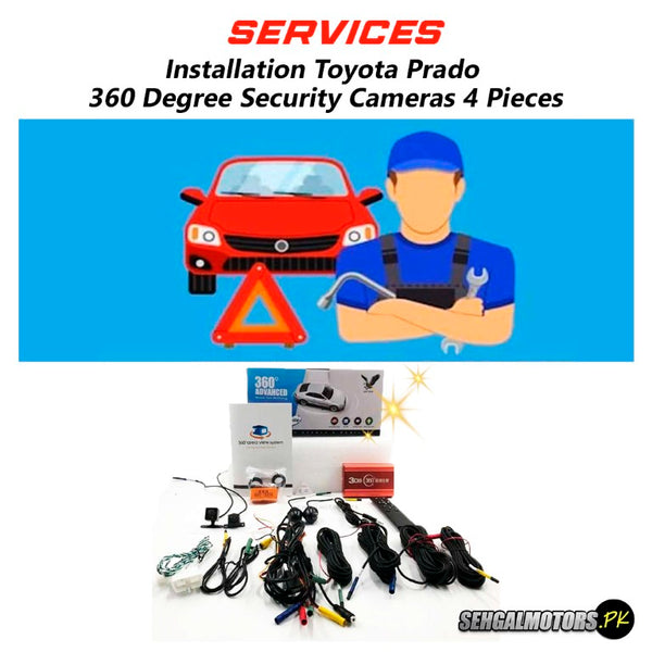 Installation Toyota Prado 360 Degree Security Cameras 4 Pieces