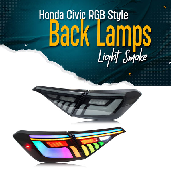 Honda Civic RGB Style Back Lamps Light Smoke - Model 2022-2024