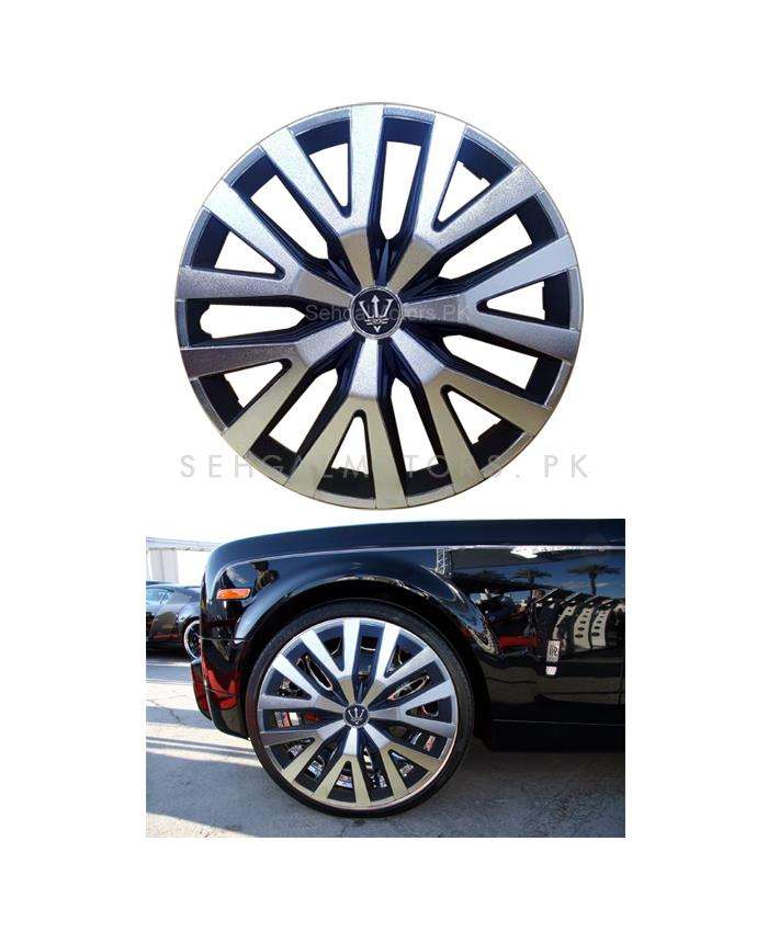 Wheel Cups / Wheel Covers ABS Silver Black 14 inches - WD3-1SL-14