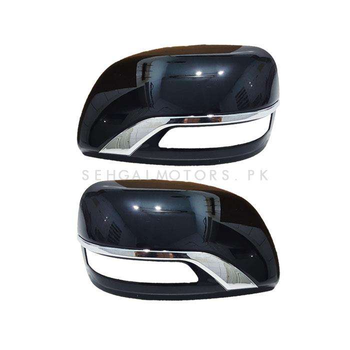 Toyota Land Cruiser Side Mirror Chrome Cover Black with LED- Model 2012-2021