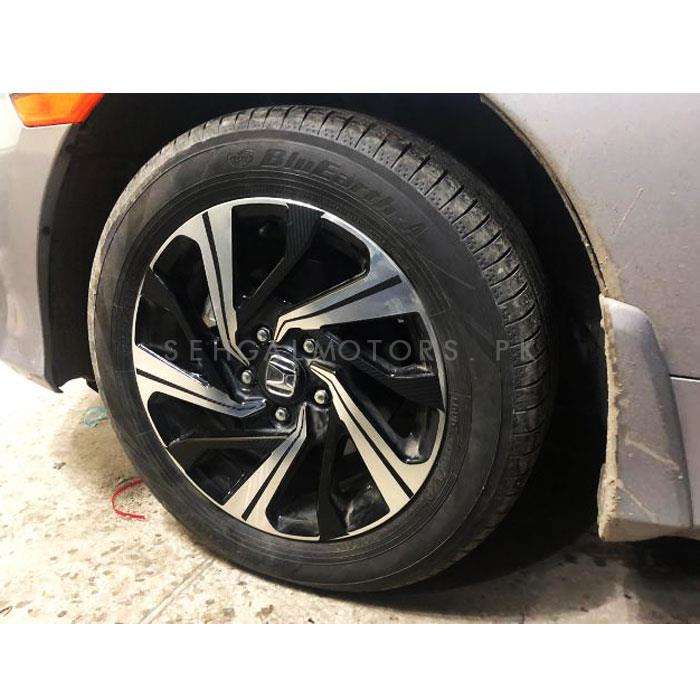 Honda Civic 3D Rim Sticker 16 inches Carbon Fiber - Model 2016-2021