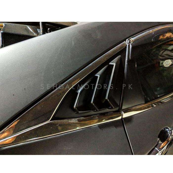 Honda Civic Quarter Glass Rack Lamborghini Style Louver Vents Pair 100302765 - Model 2016-2021