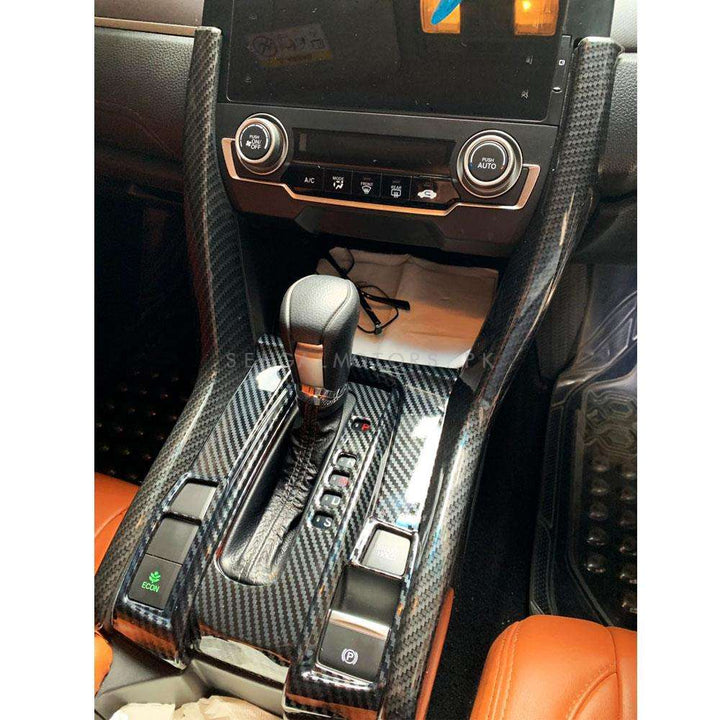 Honda Civic Carbon Fiber Console Cover Left Hand Drive - Model 2016-2021 (100302838)