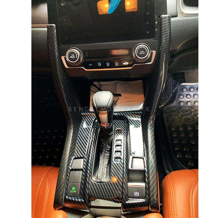 Honda Civic Carbon Fiber Console Cover Left Hand Drive - Model 2016-2021 (100302838)