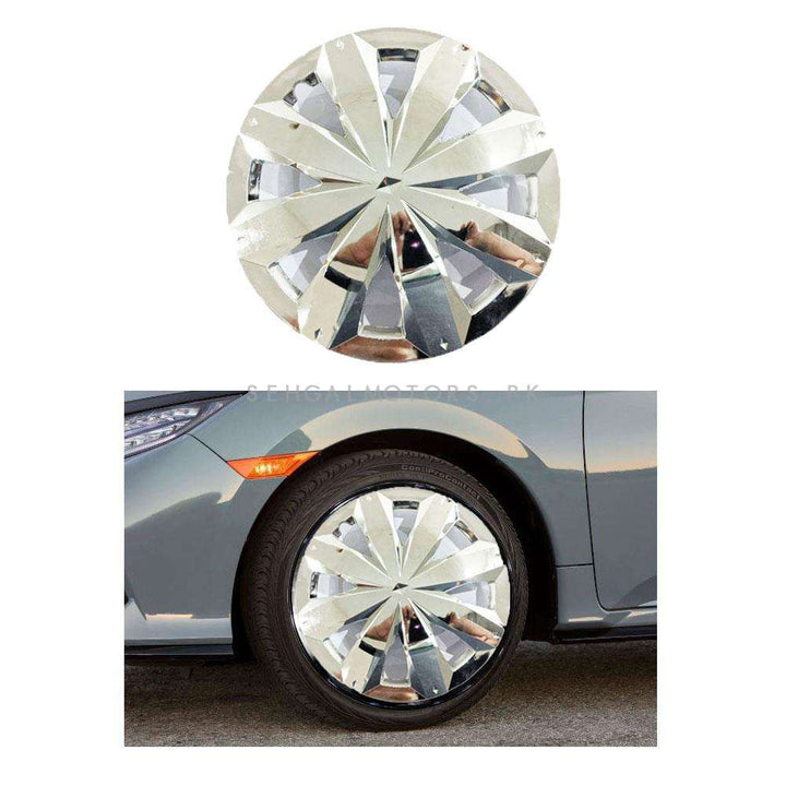Full Chrome Car Wheel Cups / Wheel Covers - 12 inches