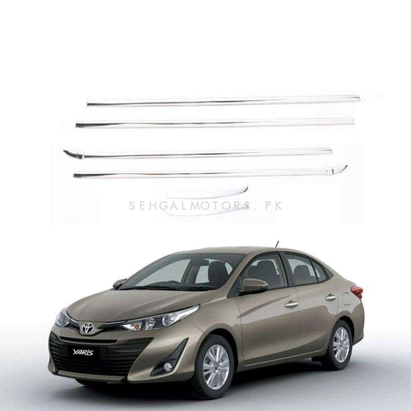 Toyota Yaris Window Chrome Weather Strips 6 Pcs - Model 2020-2021