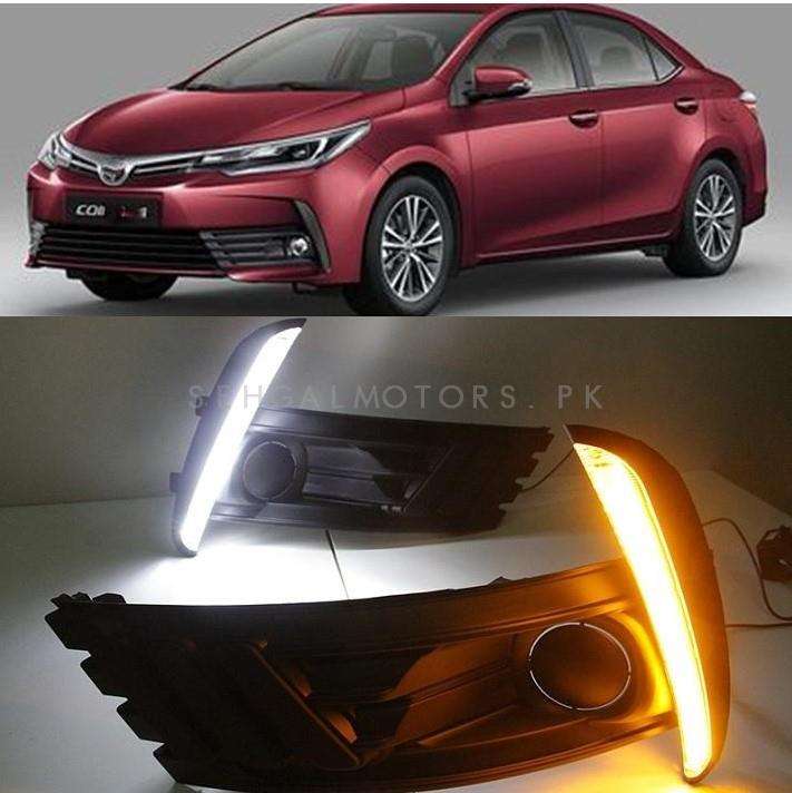 Toyota Corolla Fog Lamps Lights LED Running DRL Cover TY877L2LED-1 - Model 2017-2021