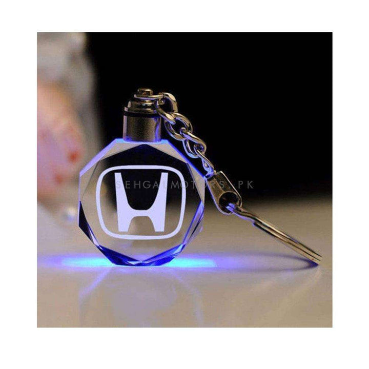 Honda Logo LED Crystal Key Chain Ring