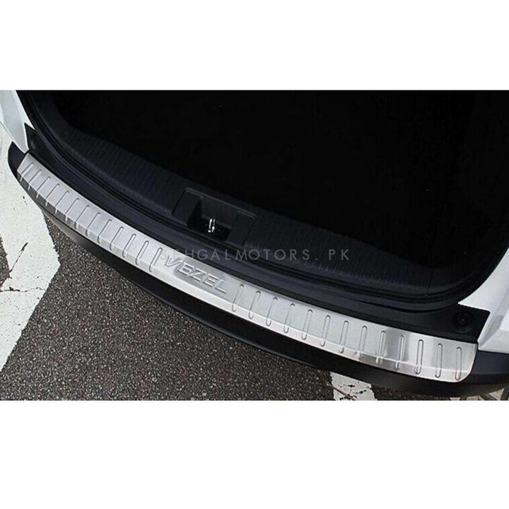 Honda Vezel Rear Bumper Protector Deck Panel Cover with chrome - Model 2013-2021