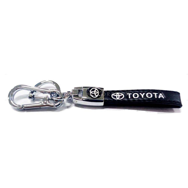Toyota  Slim Metal Rosary Leather Keychain