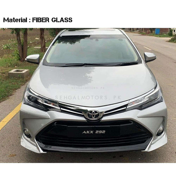 Toyota Corolla Altis X Front Bumper Camry Style Fiber Glass - Model 1 Pc - 2017-2021