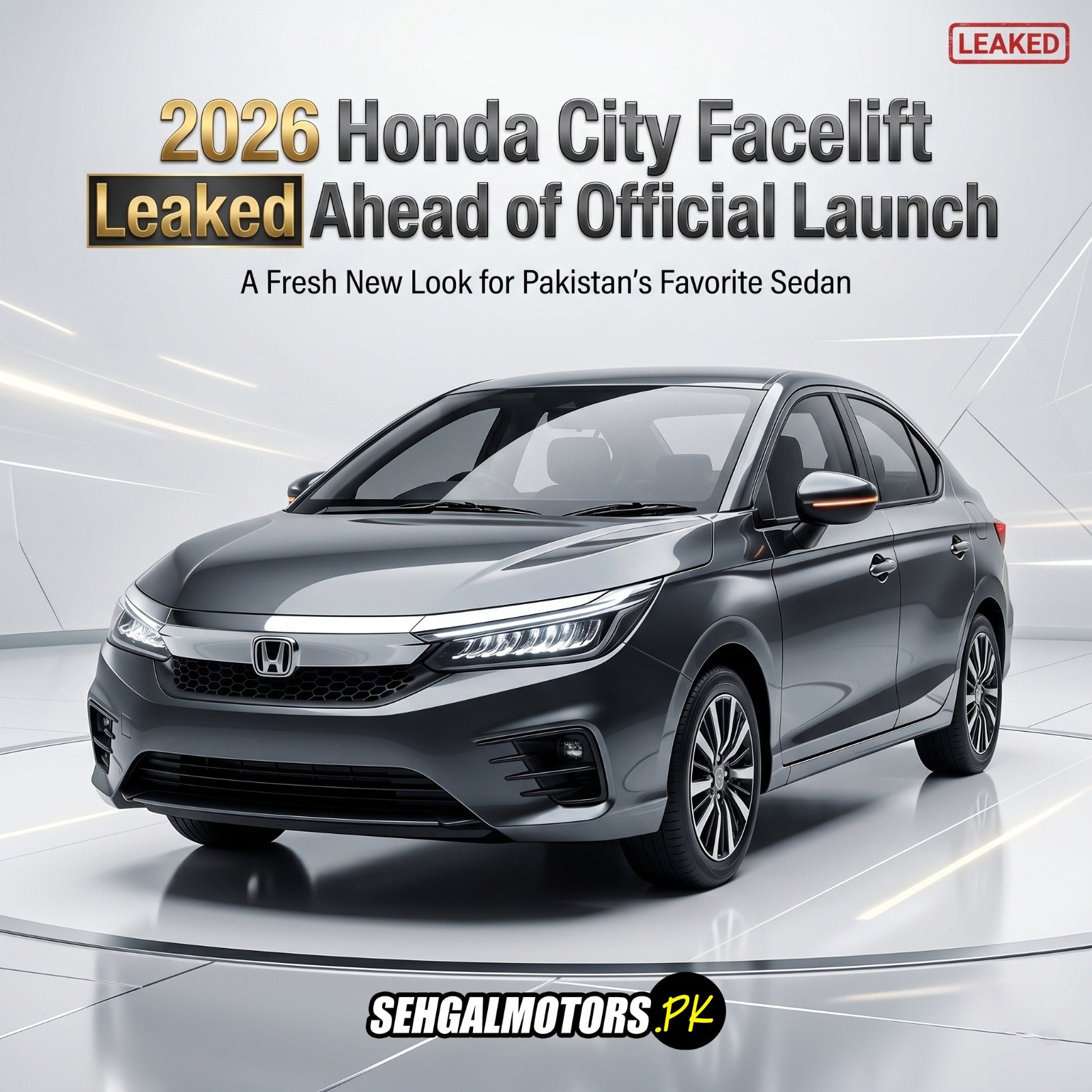 2026 Honda City Facelift Leaked Ahead of Official Launch