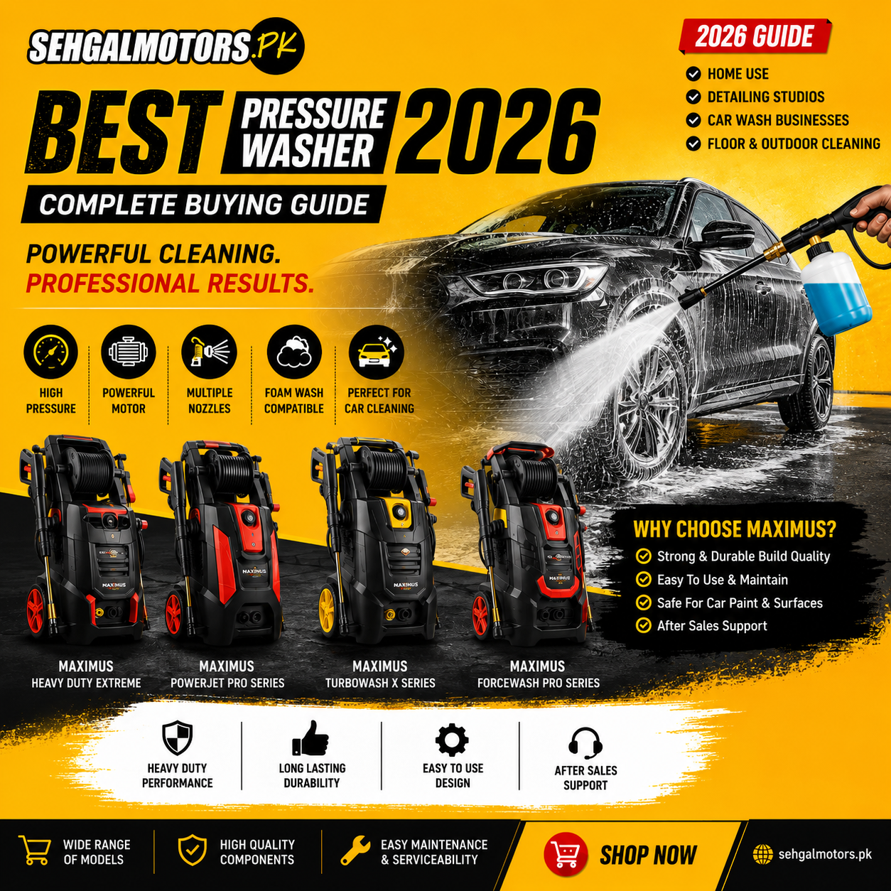 Best Pressure Washer in Pakistan 2026 — Car Wash Machine Buying Guide