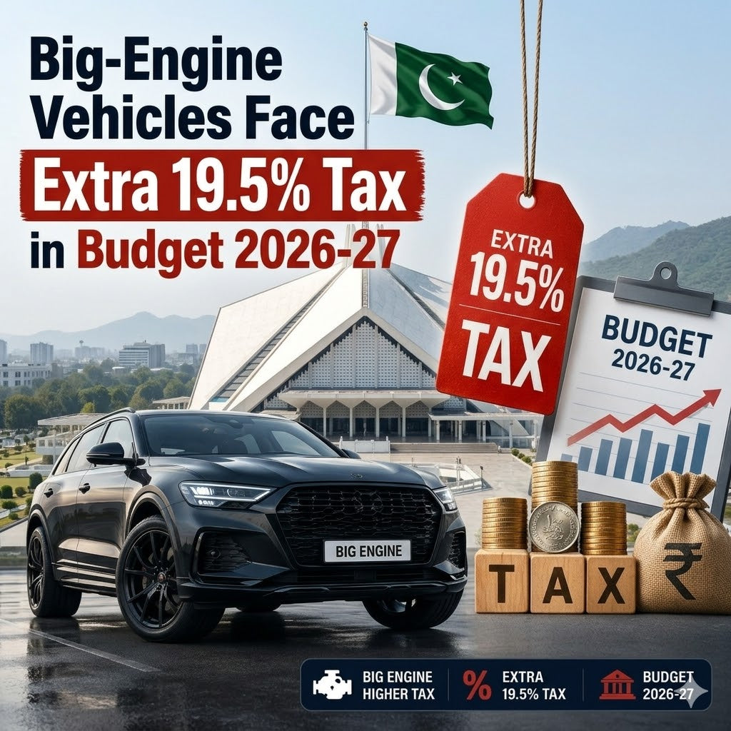 Big-Engine Vehicles May Face Extra 19.5% Tax in Budget 2026-27