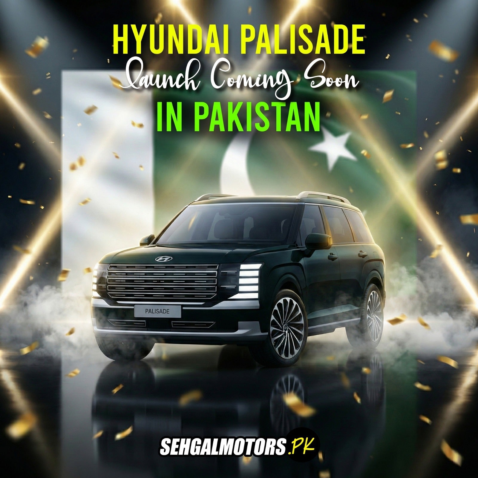 Hyundai Palisade SUV launch coming soon in Pakistan, featuring LED lights and sleek design