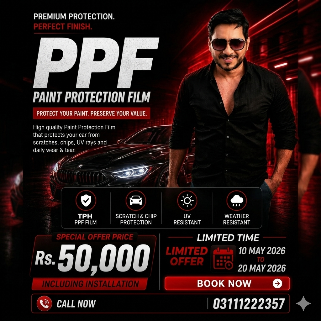 PPF Paint Protection Film for cars – scratch, UV & weather resistant with installation included