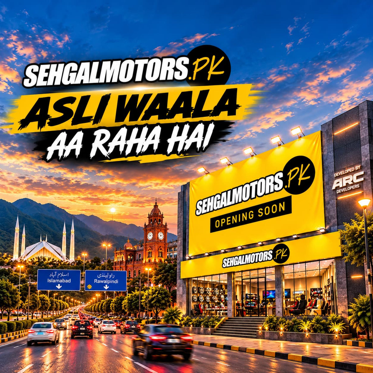SehgalMotors.pk Rawalpindi Islamabad car accessories store opening soon at DHA Phase 1 Rawalpindi