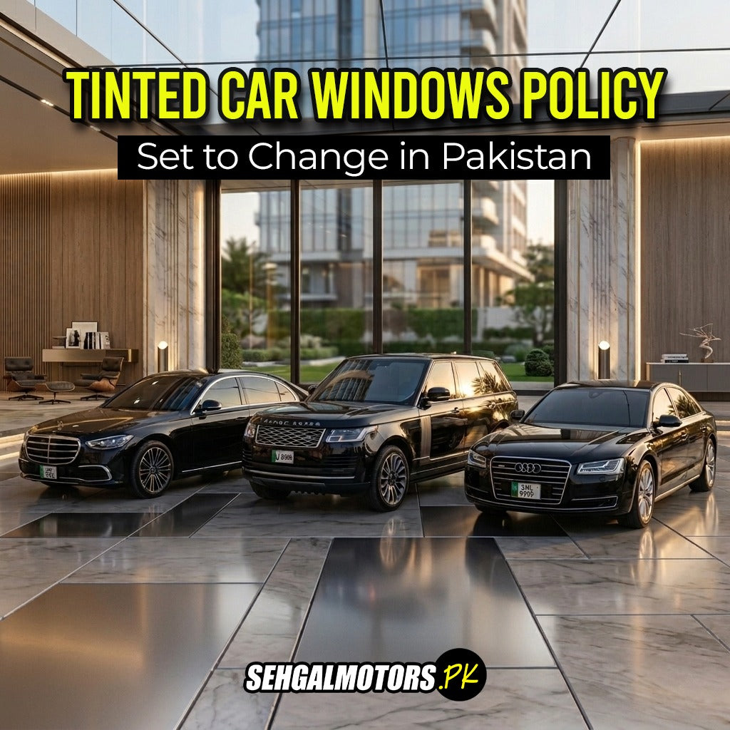 Tinted car windows policy update in Pakistan for luxury vehicles at detailing studio