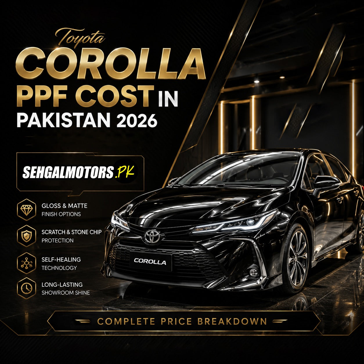 Toyota Corolla PPF Cost in Pakistan