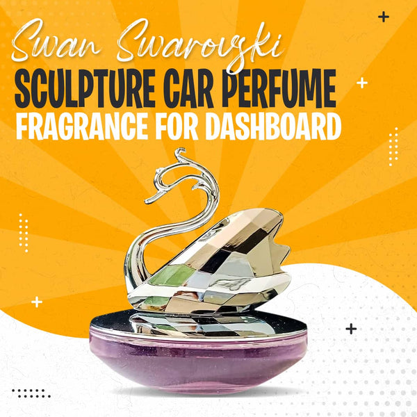 Swan Swarovski Sculpture Car Perfume Fragrance For Dashboard S-819