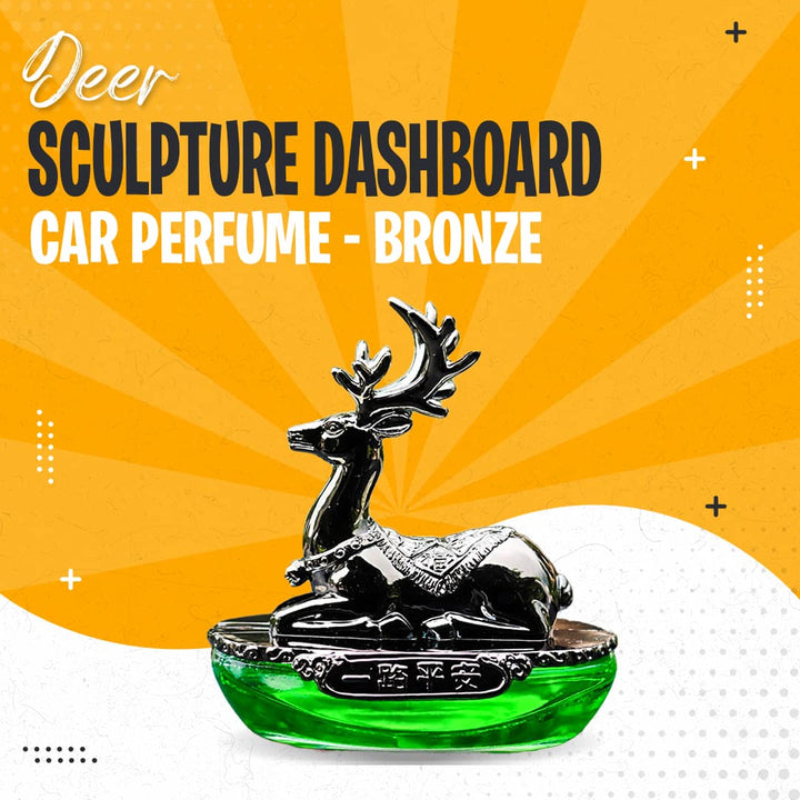 Deer Sculpture Dashboard Car Perfume - Bronze