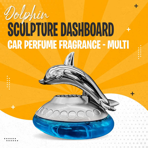 Dolphin Sculpture Dashboard Car Perfume Fragrance - Multi