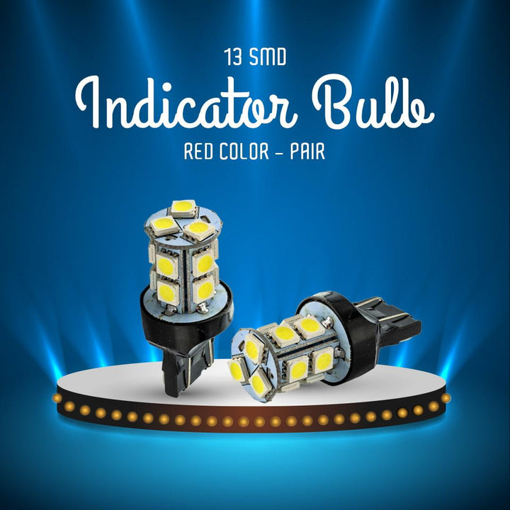 13 SMD Indicator Bulb Red Color - Pair SehgalMotors.pk