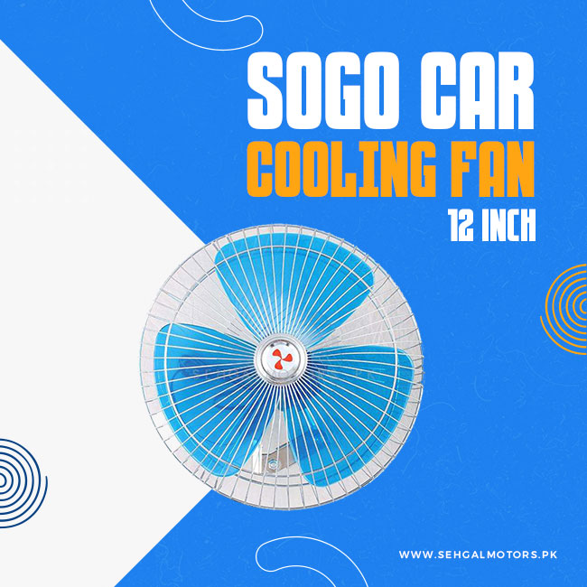 Sogo Car Fan Blue 12 inch