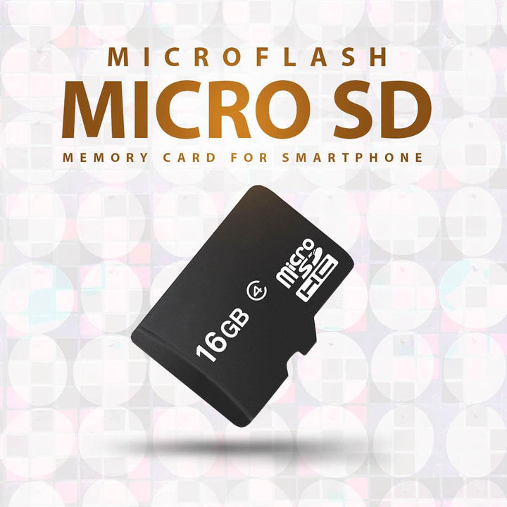 16 GB Micro Sd Memory Card - Card For Smartphone | Smart Gadget Device For Carrying Data | Card for Video Monitoring Smartphone Drones SehgalMotors.pk