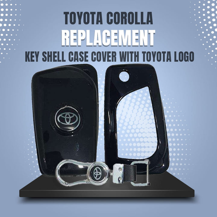 Toyota Corolla Replacement Key Shell Case Cover With Toyota Logo - Model 2017-2021