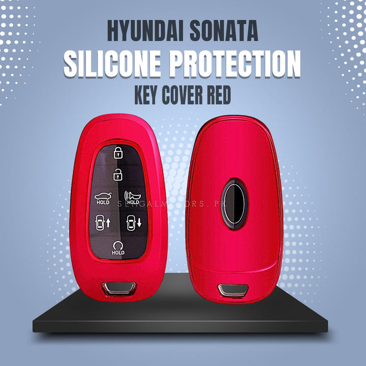 Hyundai Sonata Silicone Protection Key Cover Red - Model 2021-2024
