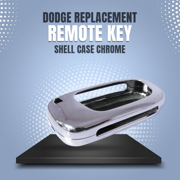 Dodge Replacement Remote Key Shell Case Chrome