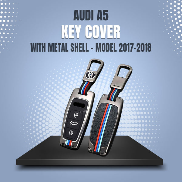 Audi A5 Key Cover With Metal Shell - Model 2017-2018