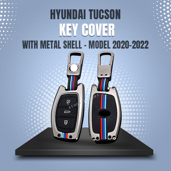 Hyundai Tucson Key Cover With Metal Shell - Model 2020-2024